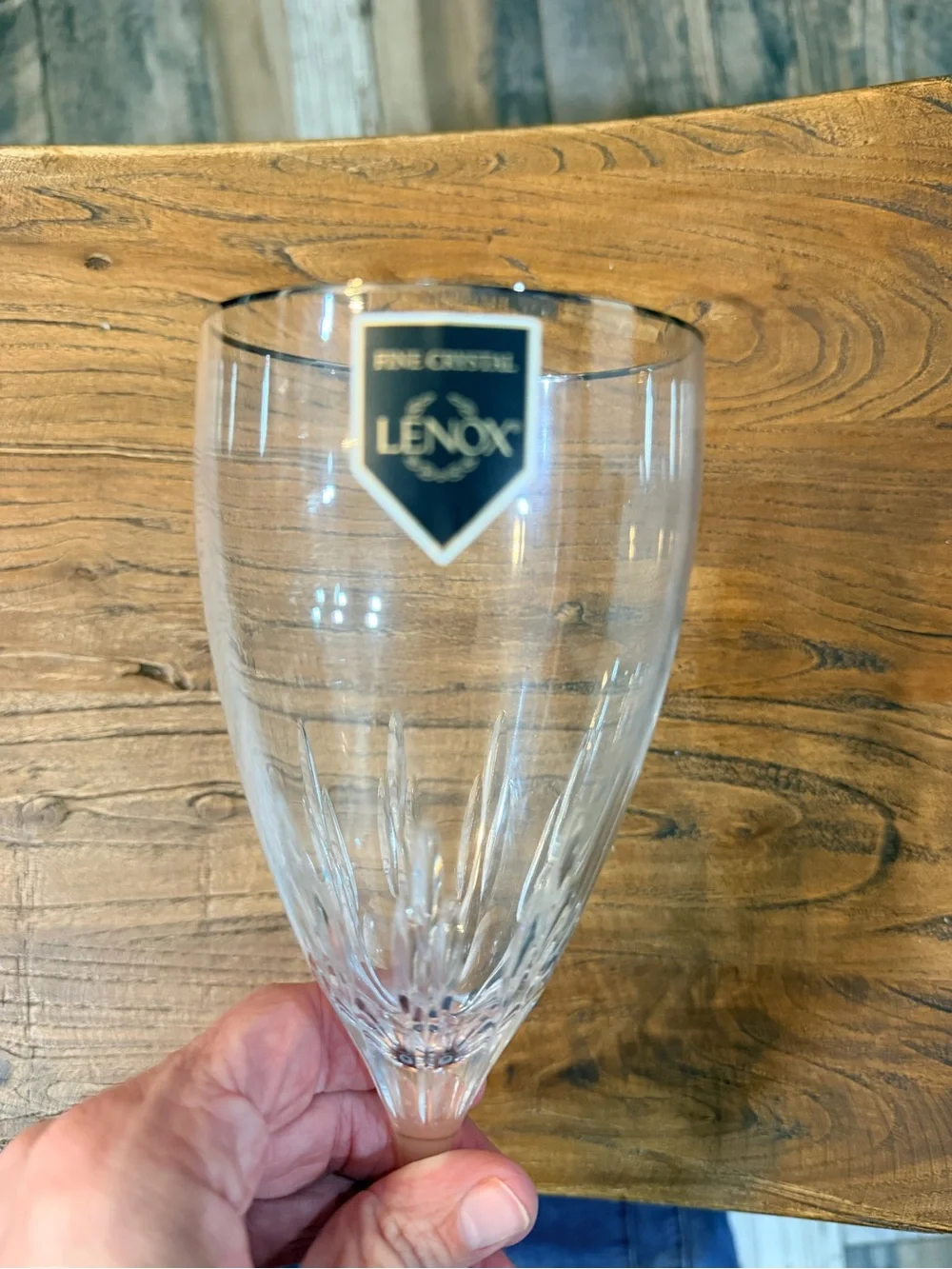 Lenox Firelight Platinum Signature Crystal All Purpose Glasses 14 Oz Set of 2